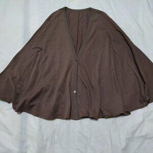 Lavod Brown V-neck Poncho Wraps